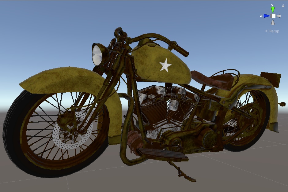 【VRChat想定オリジナル3Dモデル】アメリカンバイク