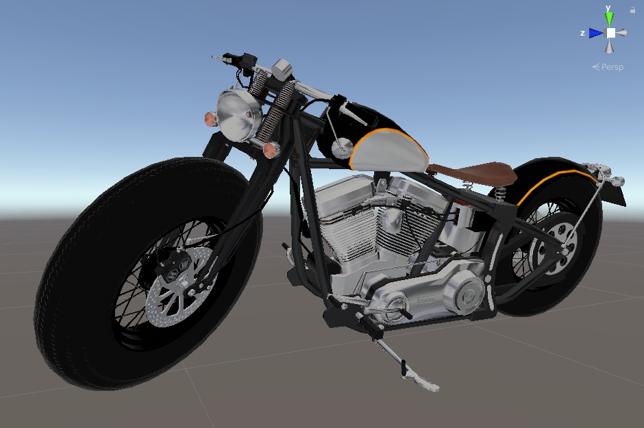 【VRChat想定オリジナル3Dモデル】アメリカンバイク