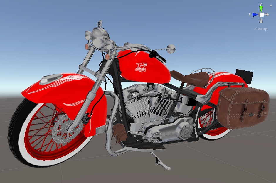 【VRChat想定オリジナル3Dモデル】アメリカンバイク