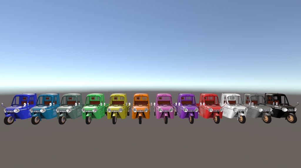 【先行販売】VRChat想定 オート三輪 HIGESAME H1500