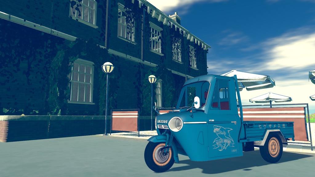 【先行販売】VRChat想定 オート三輪 HIGESAME H1500