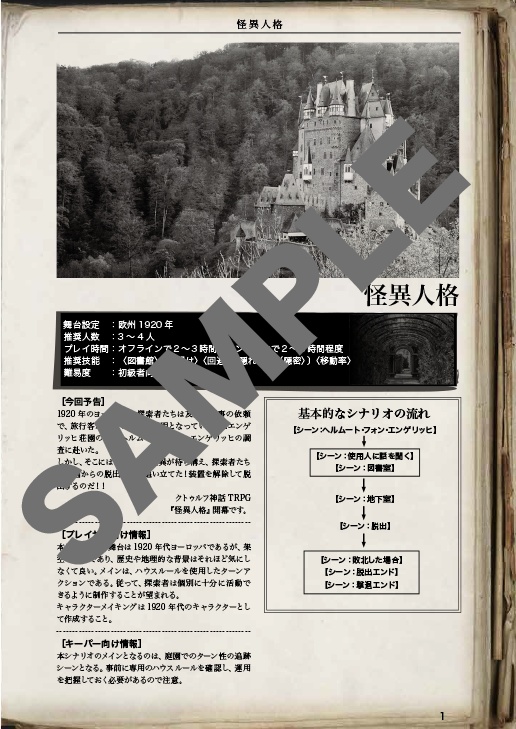 怪異人格【クトゥルフ神話TRPG】6版/7版