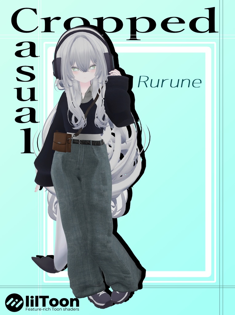 『クロップドカジュアル』【6アバター対応】VRChat想定衣装