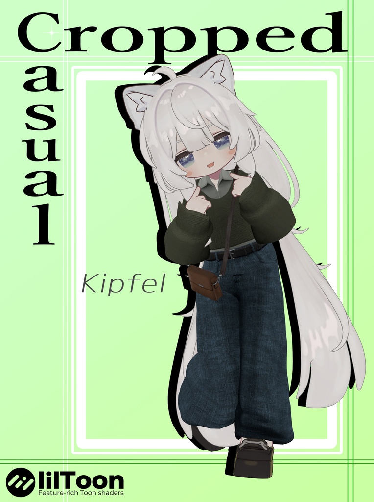 『クロップドカジュアル』【6アバター対応】VRChat想定衣装