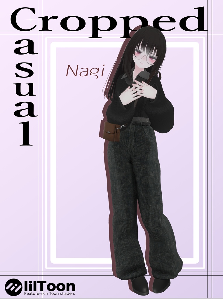 『クロップドカジュアル』【6アバター対応】VRChat想定衣装