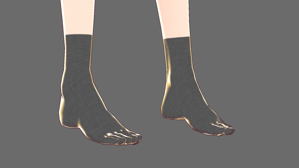 【無料ありVRoid用テクスチャ】布の靴下