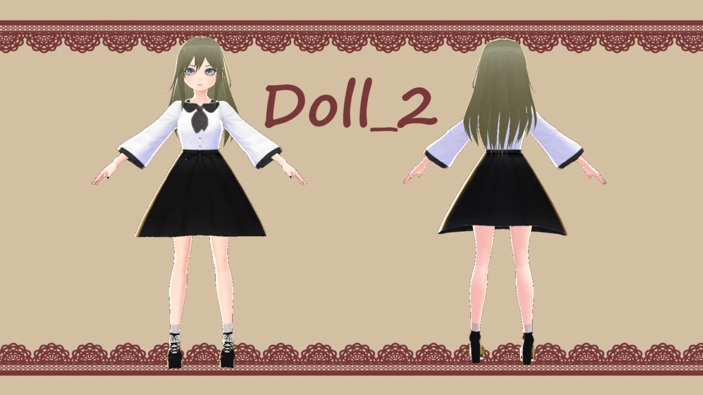 【オリジナル3Dモデル】Doll1・Doll2