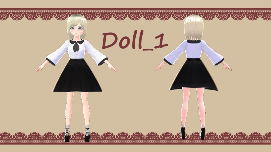 【オリジナル3Dモデル】Doll1・Doll2