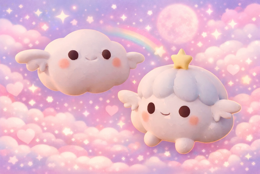 【キャラクター】ふわふわの夢の空【置き物】