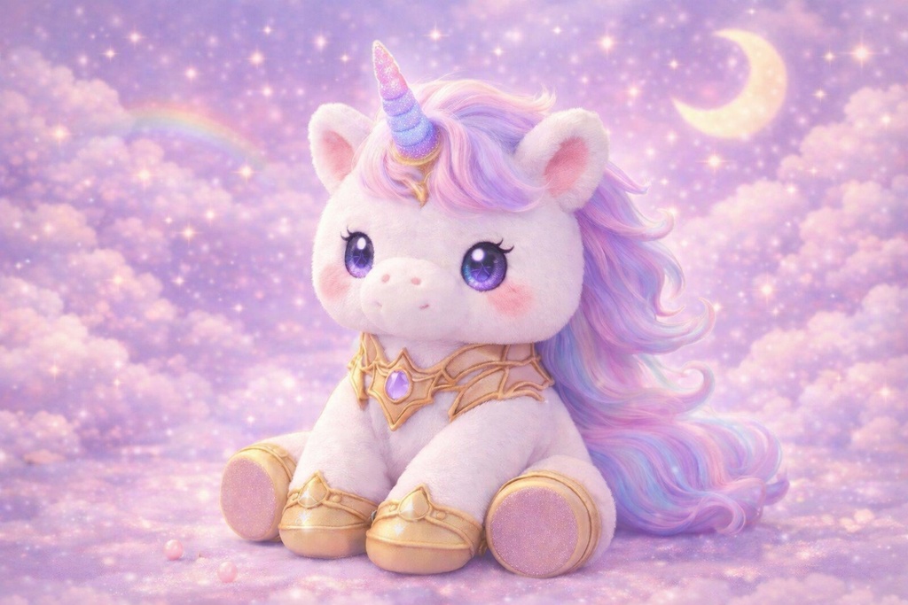 【ゆめかわ】ユニコーンぬいぐるみ【VRC向け】