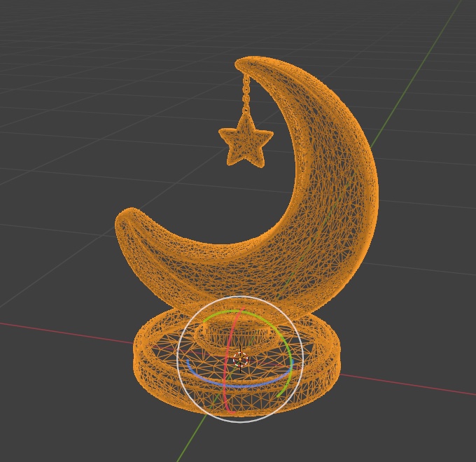 【おとなゆめかわ】黄金の月と星のオーナメント【VRC】