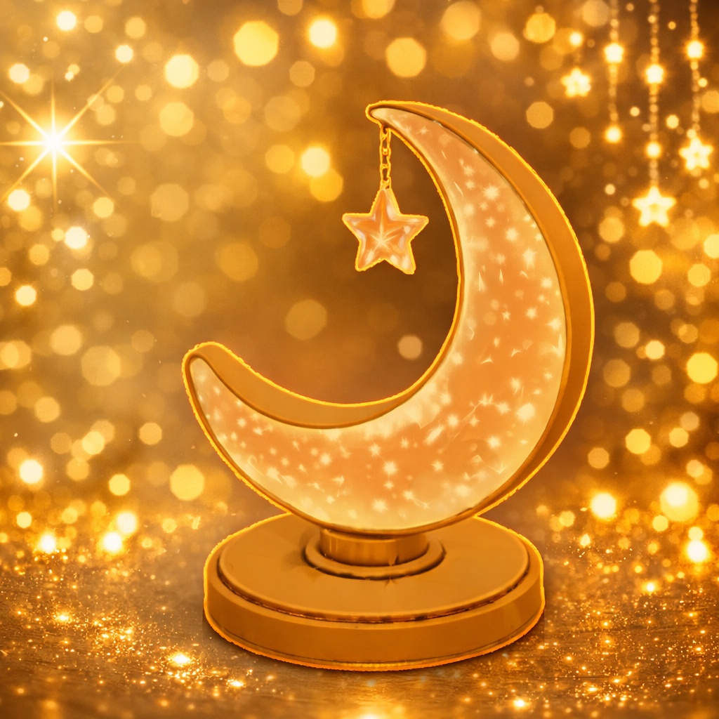 【おとなゆめかわ】黄金の月と星のオーナメント【VRC】