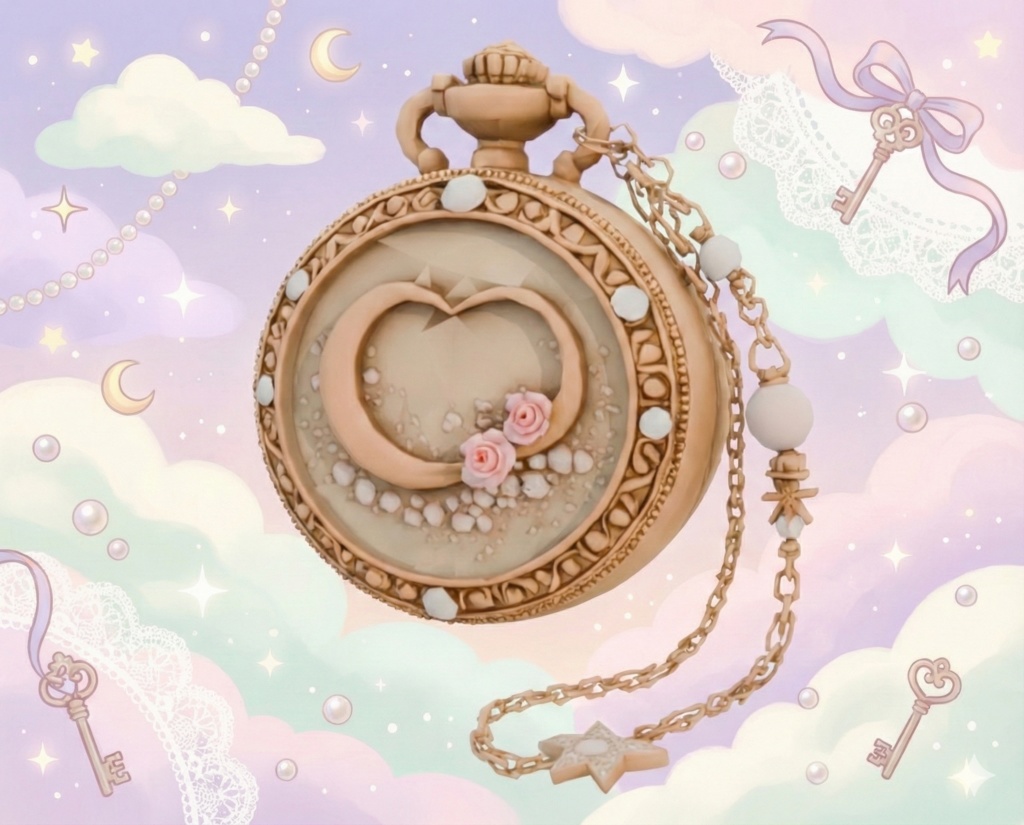 【大人ゆめかわ】懐中時計風装飾品【プロップFBX】