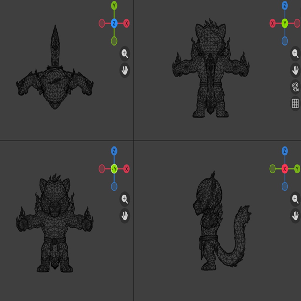 灼熱虎王焔牙3Dモデル