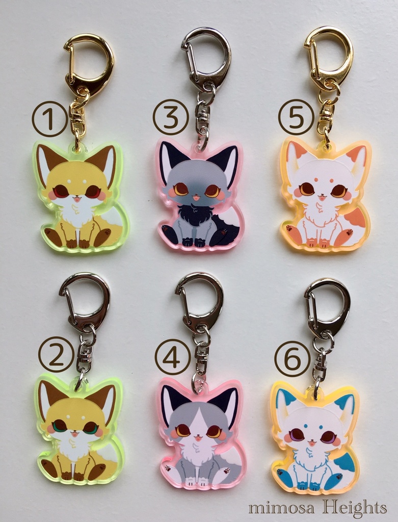 レトロきつねアクキー