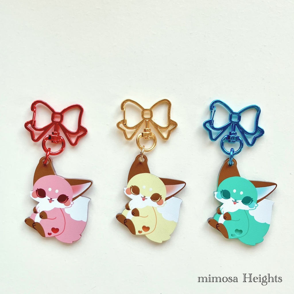 【フチなし】キツネキーホルダー