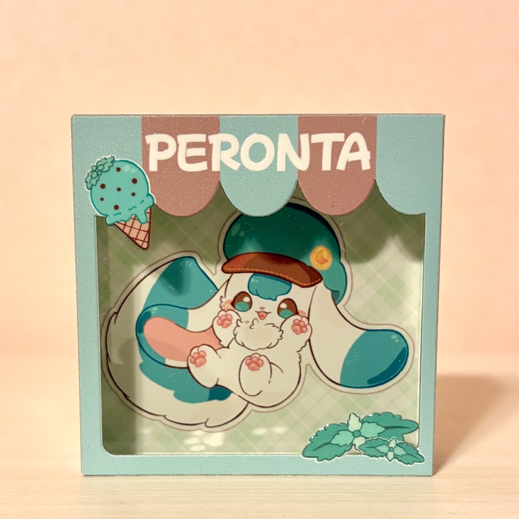 ぺろん太フィギュア風アクリルブロック