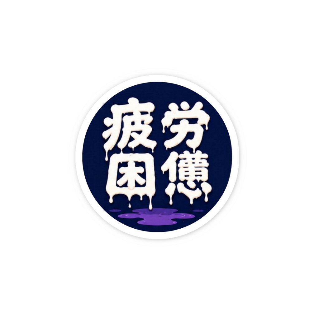 疲労困憊ステッカー