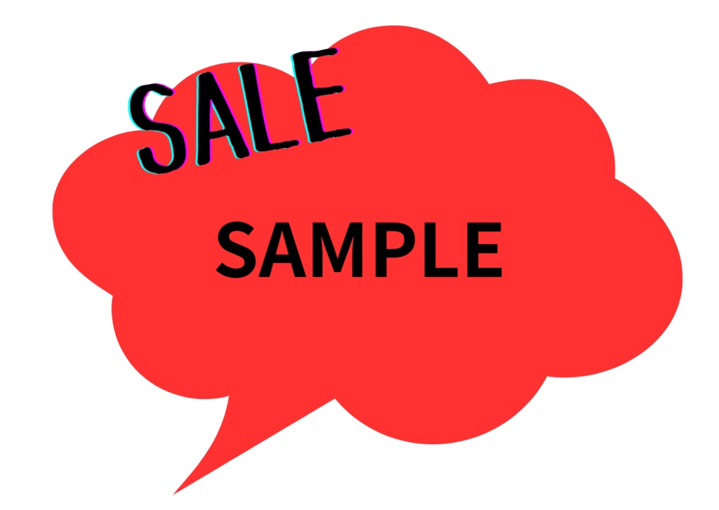 POP 単色赤 ハガキサイズ