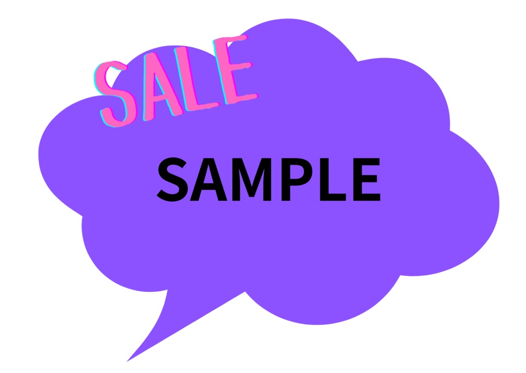 POP ハガキサイズ 単色パープル