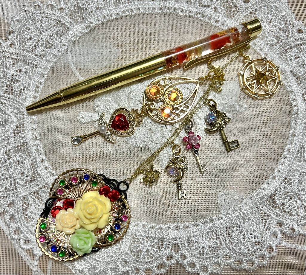 ハーバリウムアクセサリーペン*黄金ノ夢③