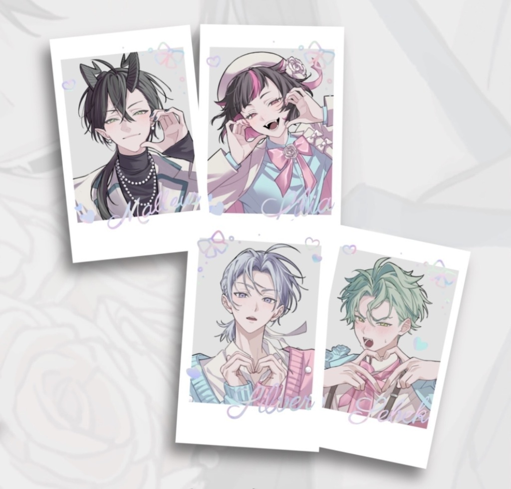 チェキ風カード【4枚セット】