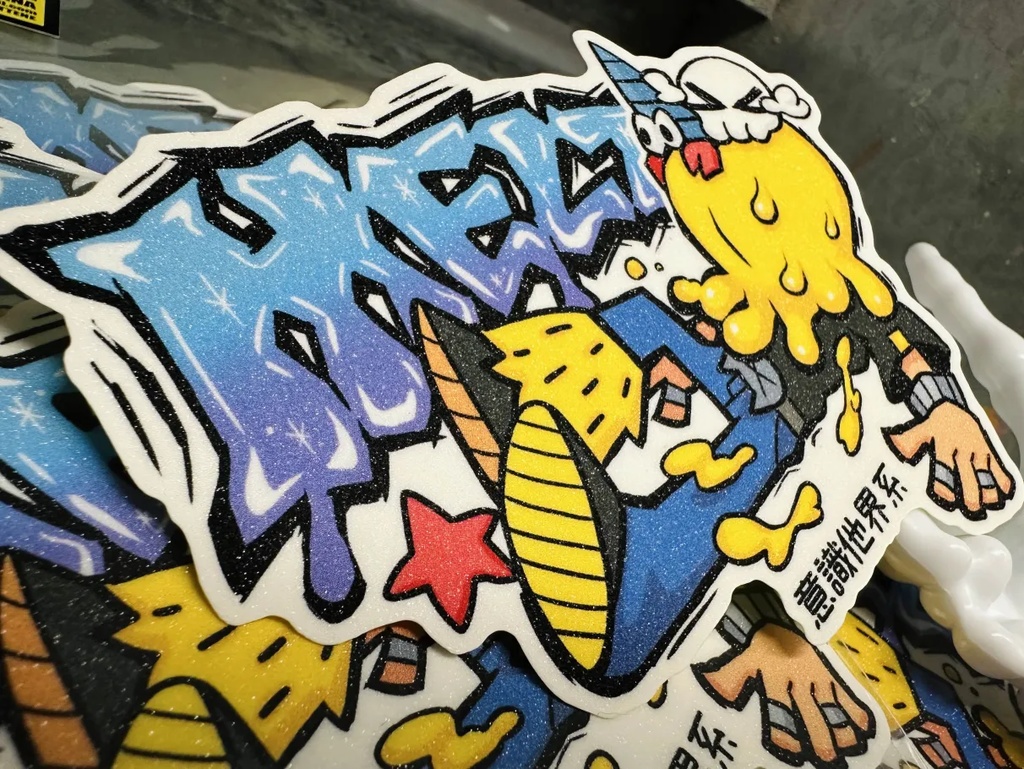 メルトくん文字入りキラキラステッカー