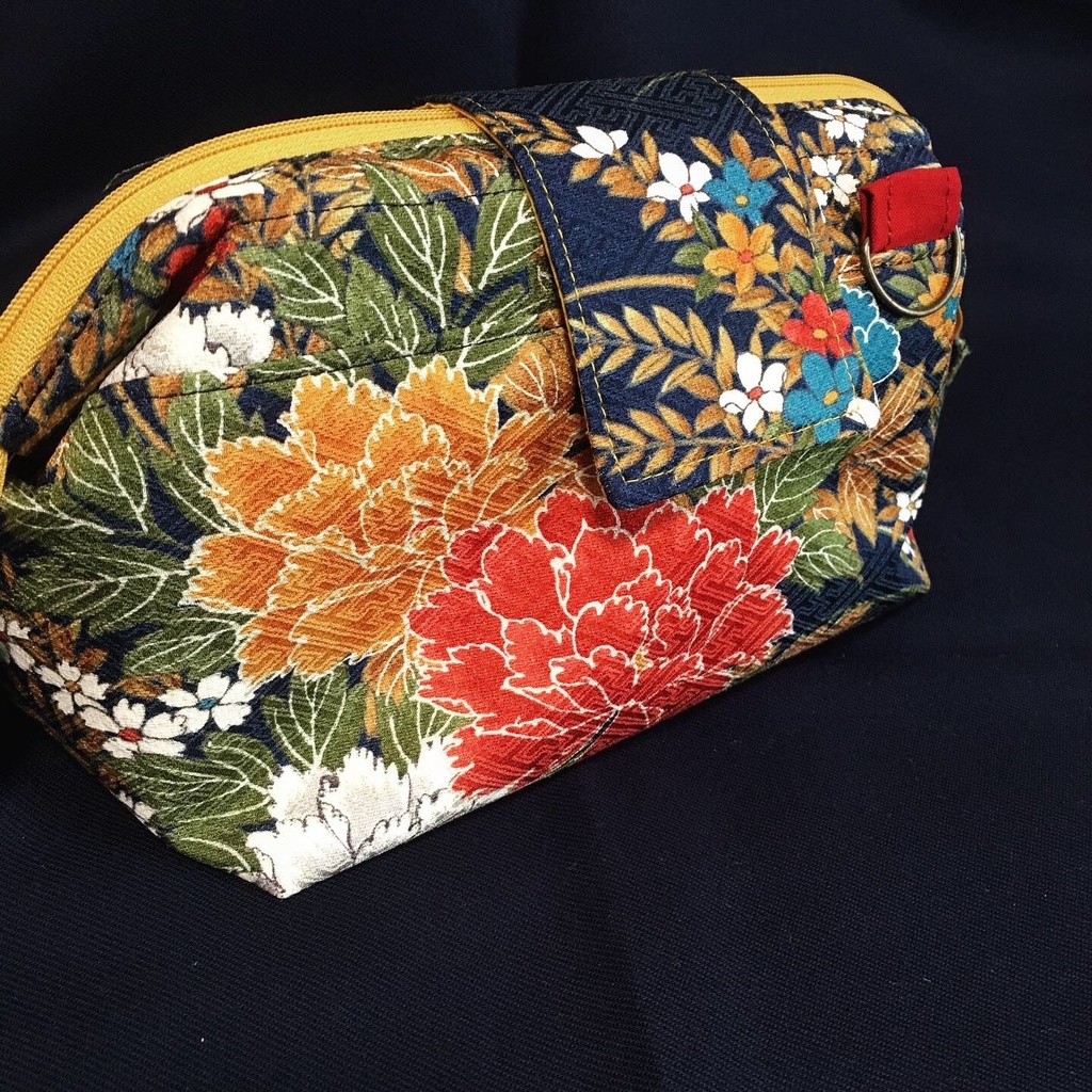 【会計ポーチ】三日月宗近モチーフ：藍