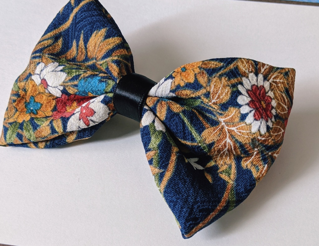 三日月宗近モチーフ：リボンバレッタ&髪ゴム