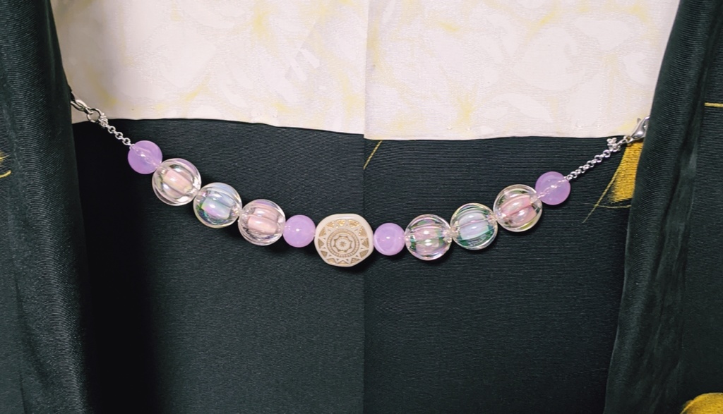 羽織紐・ストールクリップ:海の泡