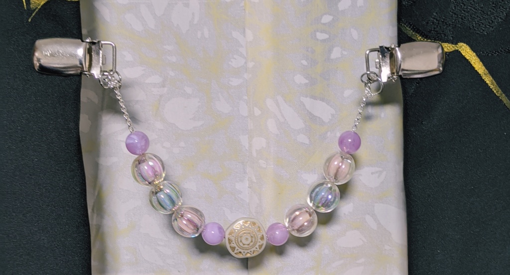 羽織紐・ストールクリップ:海の泡