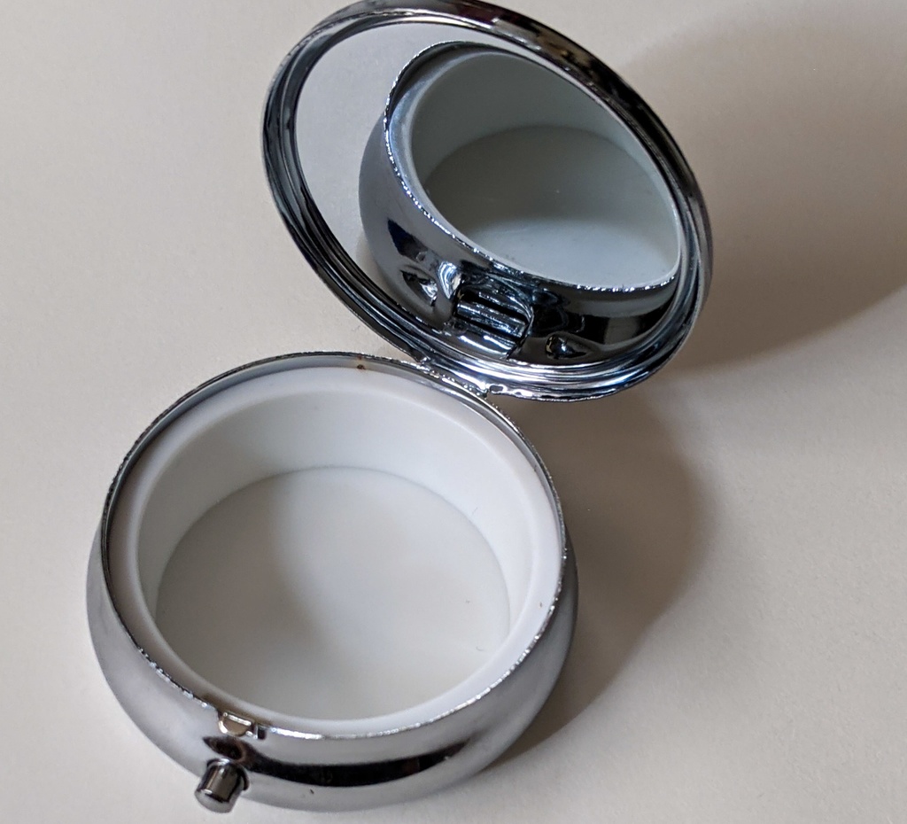 ミラー付きピルケース:ざくろ