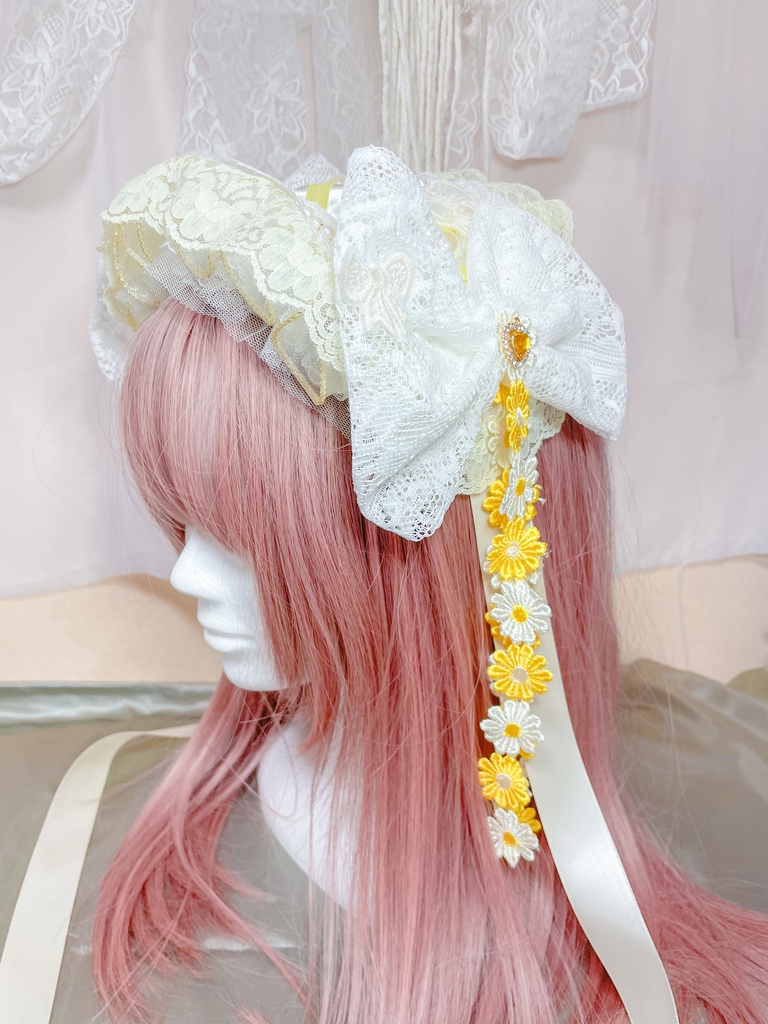 【一点物】黄色おはなヘッドドレス🌼