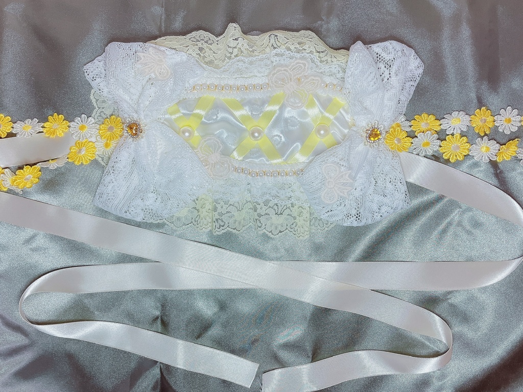 【一点物】黄色おはなヘッドドレス🌼