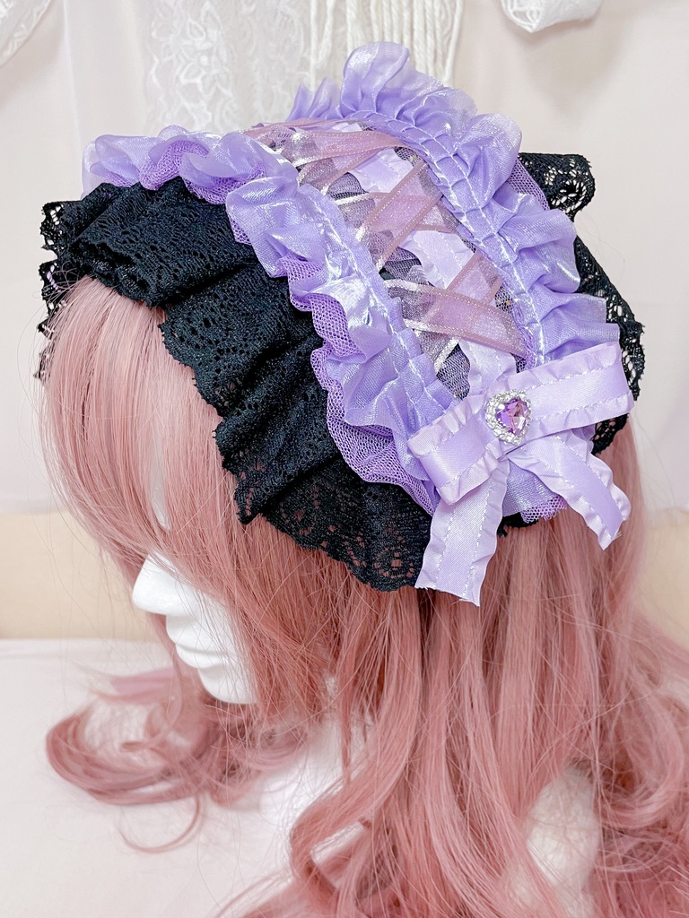 【依頼品】黒×紫ヘッドドレス