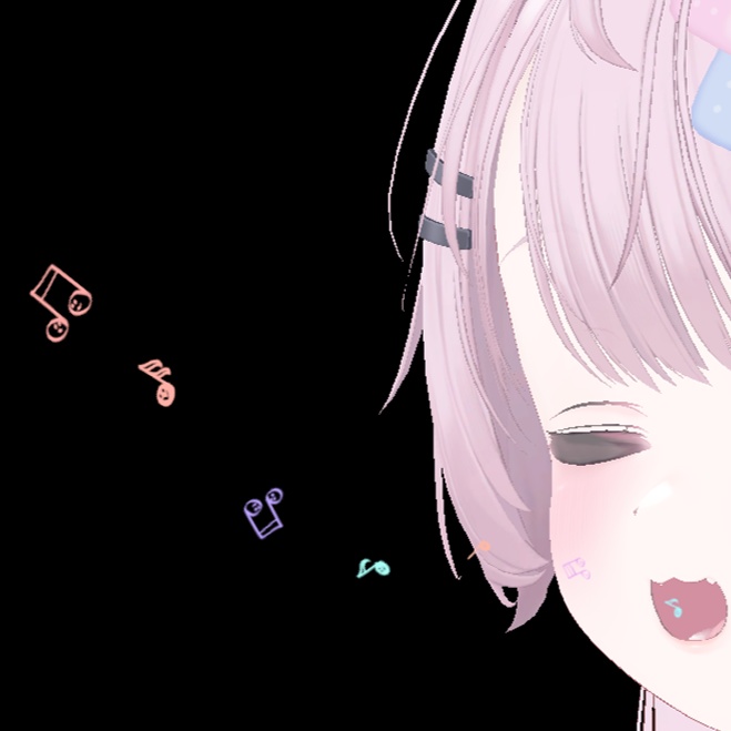 【VRC想定・MA対応】しゃべると口から音符が出るギミック/Singing!MusicNotes【パーティクル】