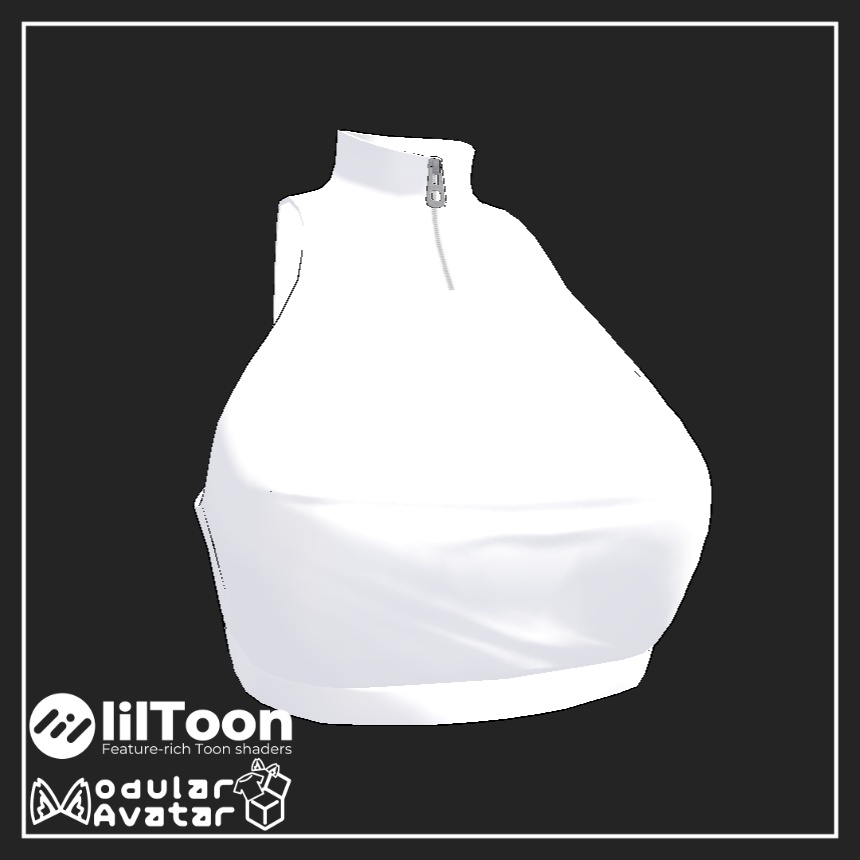 【VRChat】Highneck Zip Tops / ハイネックジップトップス【５アバター対応】