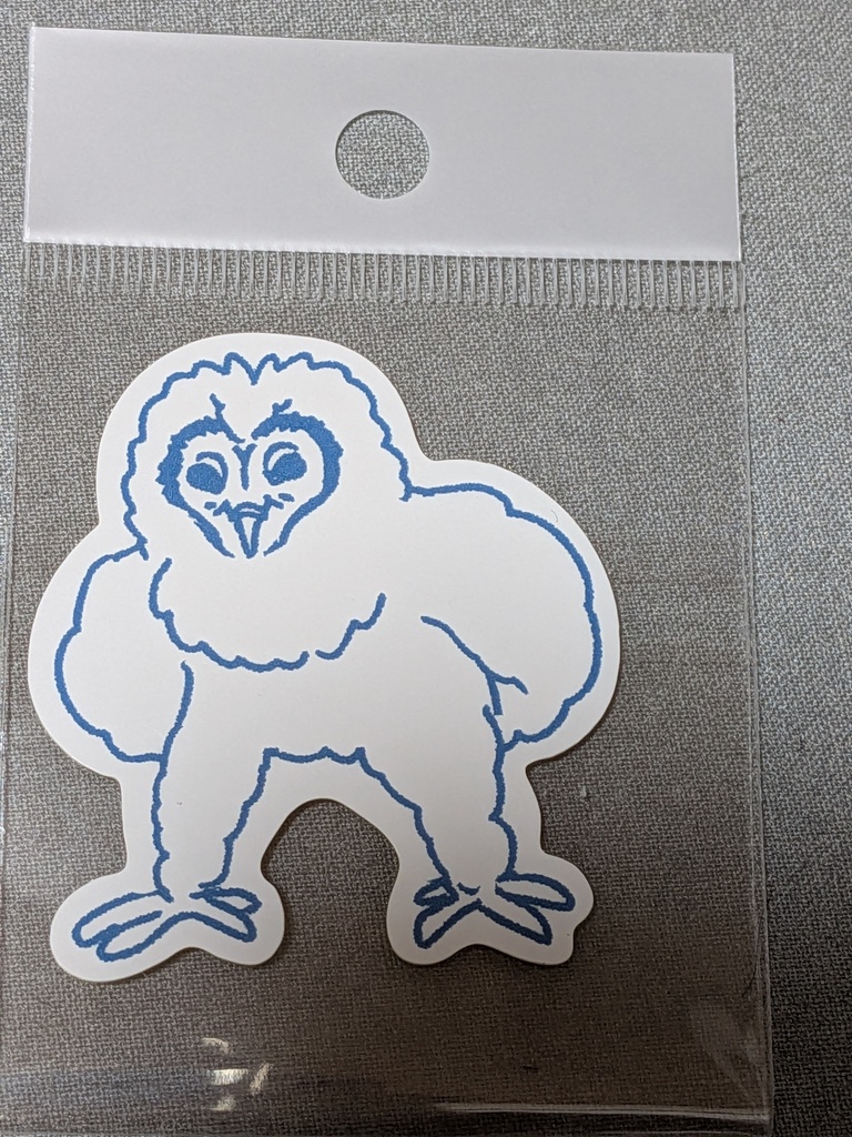 メンフクロウの赤ちゃんステッカー（メンチ）