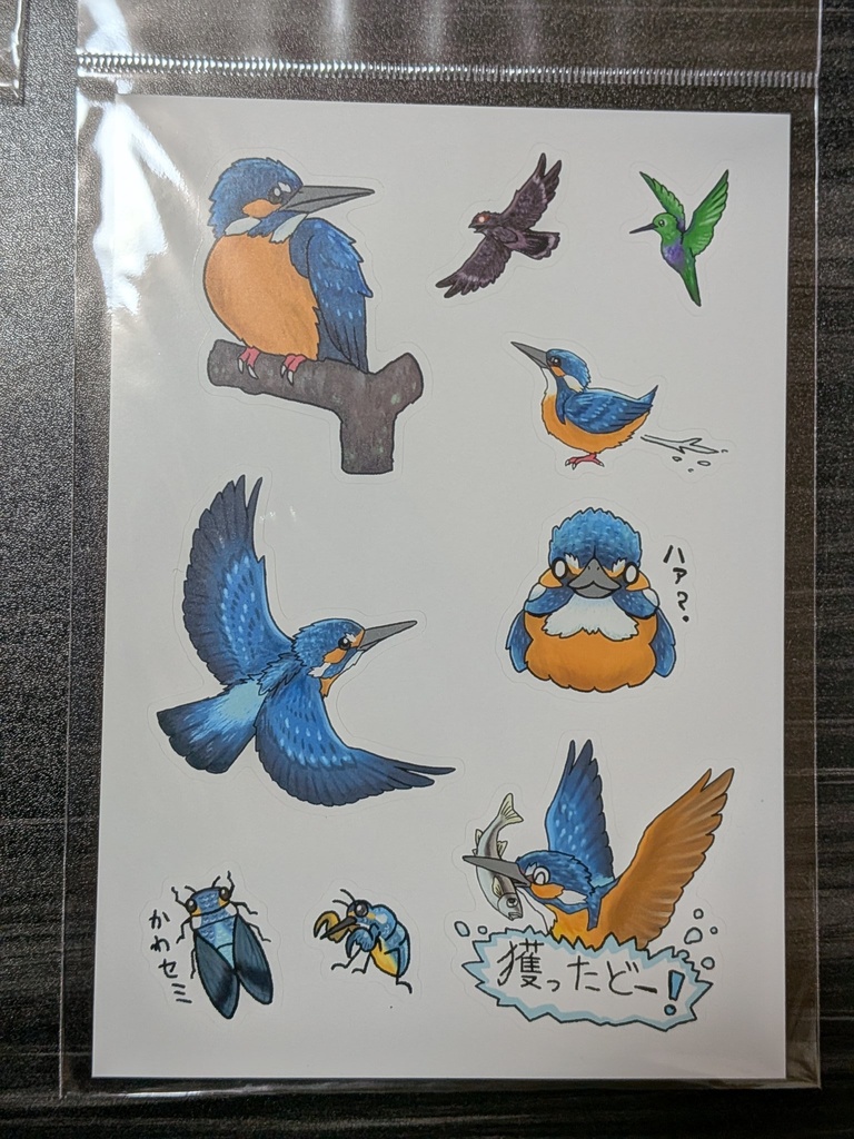 鳥ステッカー（カワセミアソート）