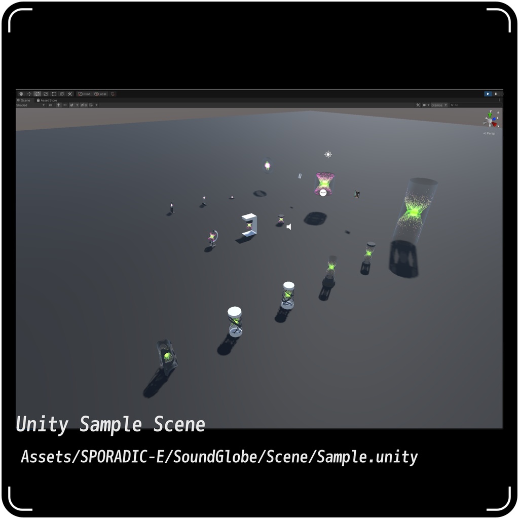 Sound Particle Globe【VRChat Audio Link 向けギミック】