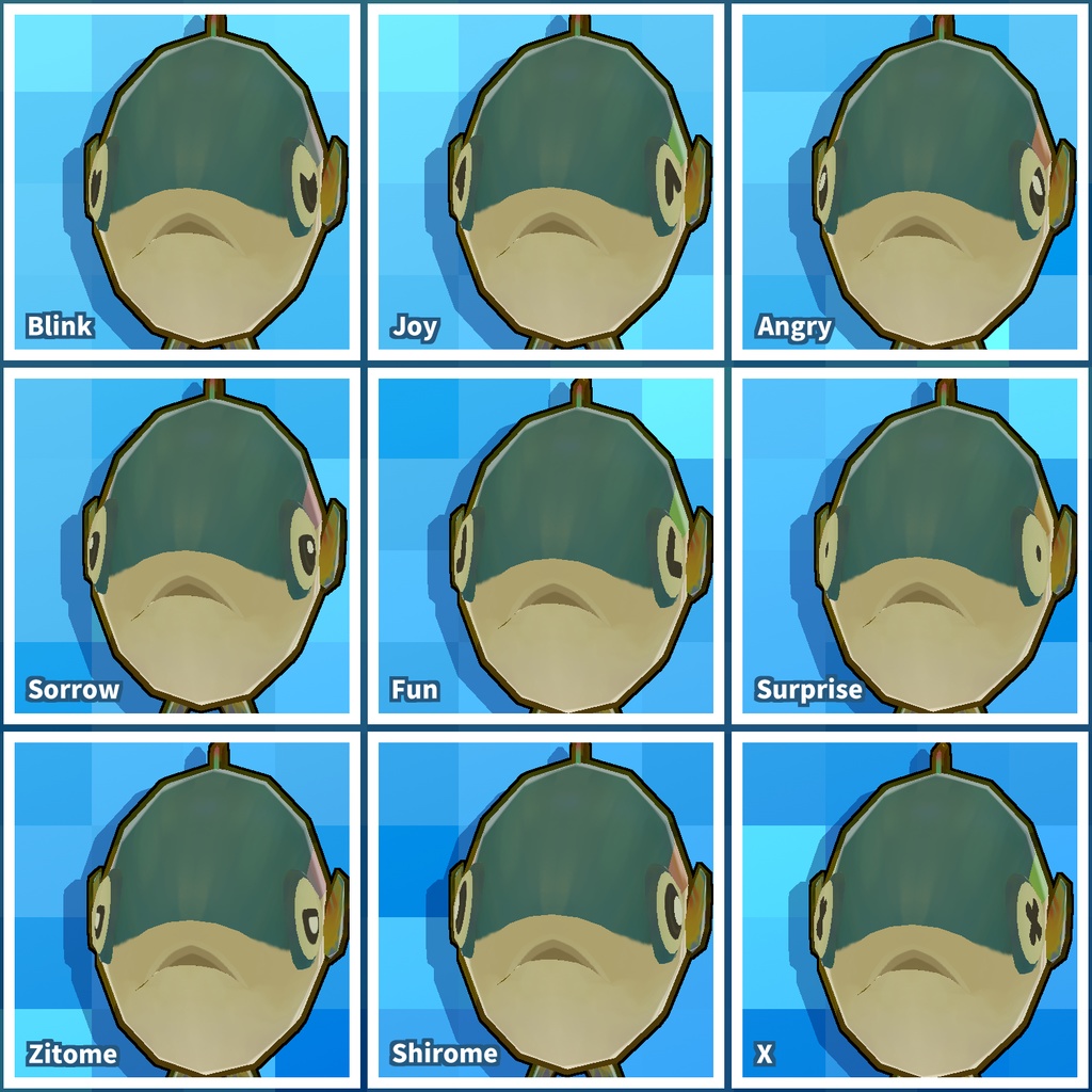 レインボーブリくん Buri_Man_RainbowTail / オリジナル3Dモデル