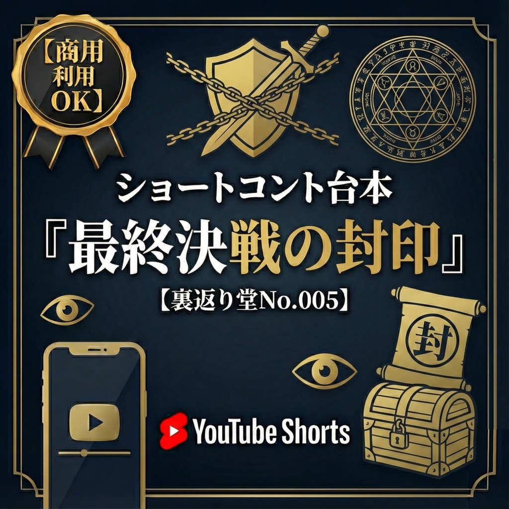 【商用利用OK】ショートコント台本『最終決戦の封印』【裏返り堂No.005】