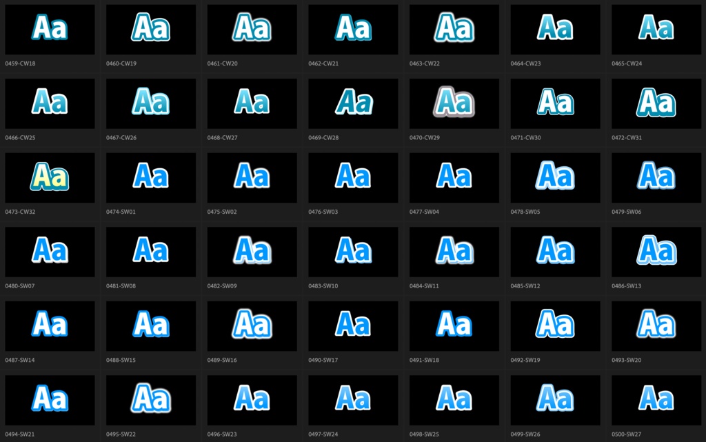 【Adobe Premiere Pro】エッセンシャルグラフィックス用テロップ 1620種類