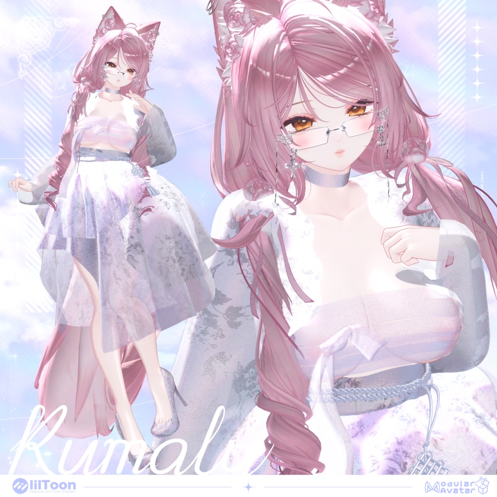 【VRChat】【Fusion Hanbok 퓨전한복】【ミルティナ/Milltina/愛莉/Airi/クマリ/KUMALY】