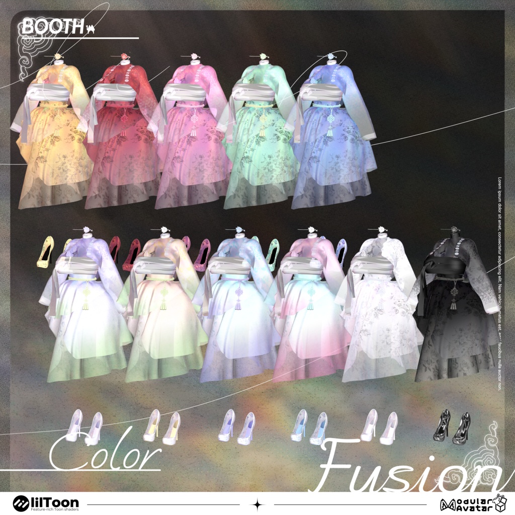 【VRChat】【Fusion Hanbok 퓨전한복】【ミルティナ/Milltina/愛莉/Airi】