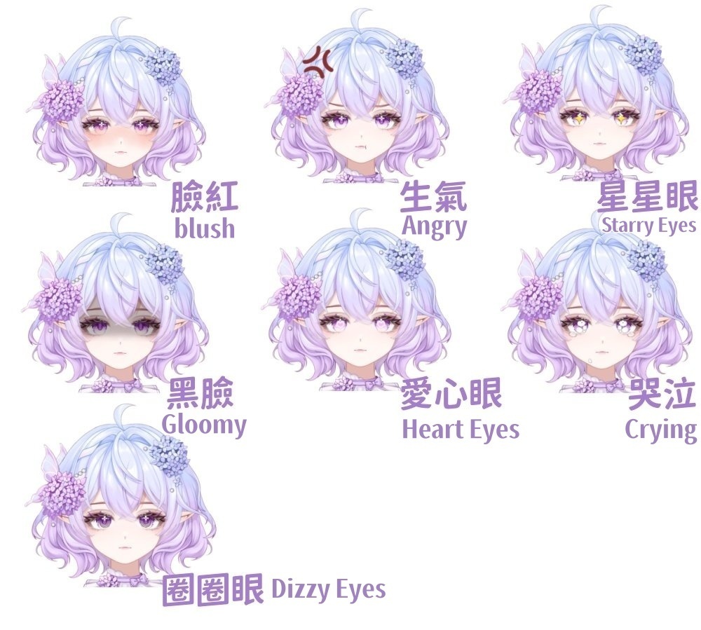 【live2d モデル】アジサイの精霊