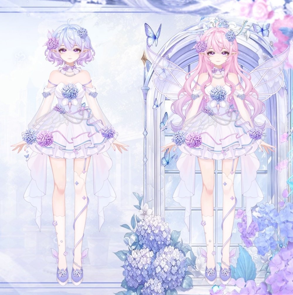 【live2d モデル】アジサイの精霊