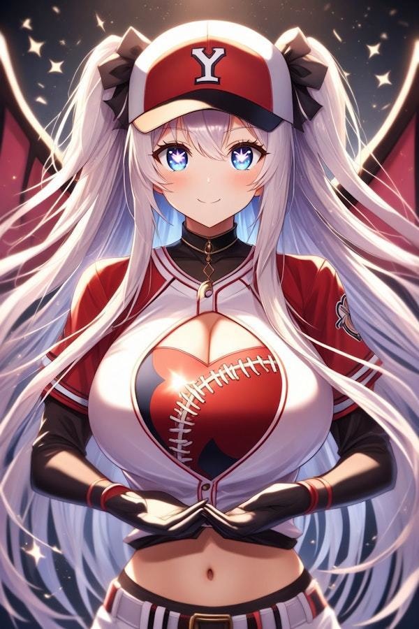 野球帽の女の子