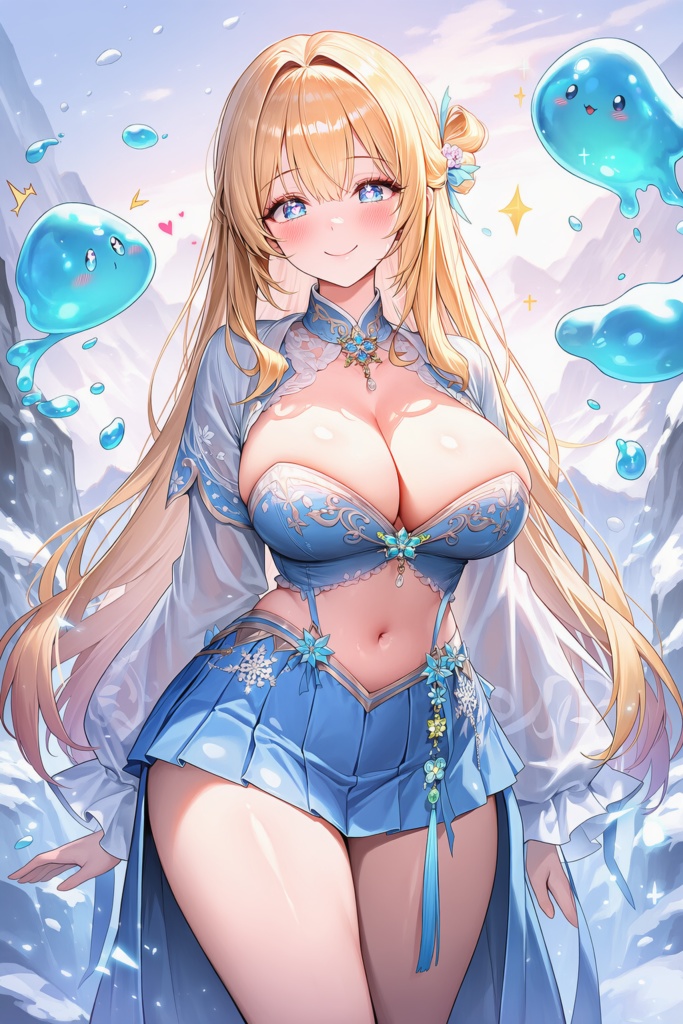 金髪の漢服の女の子