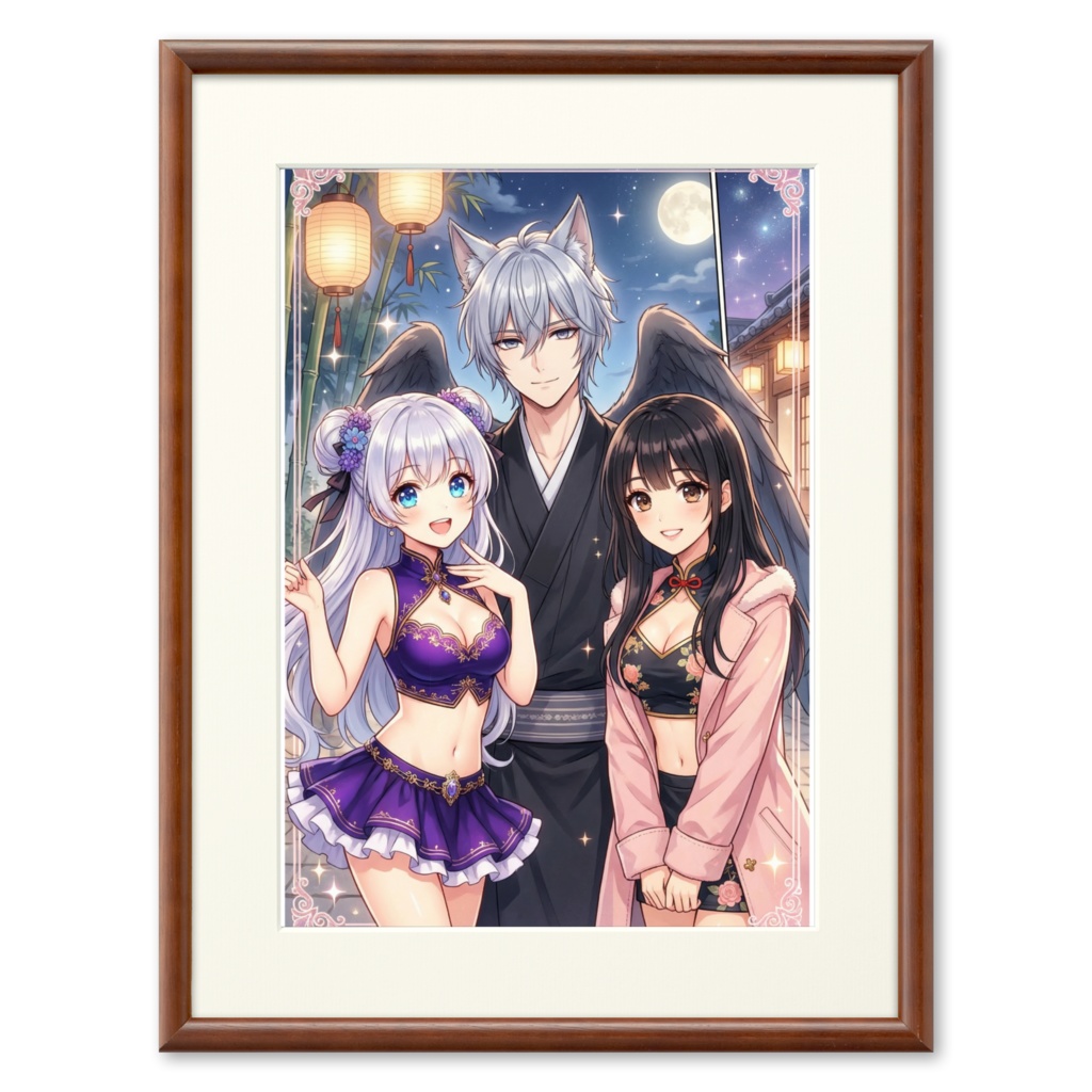 銀髪の少女と黒髪の美女とイケメン